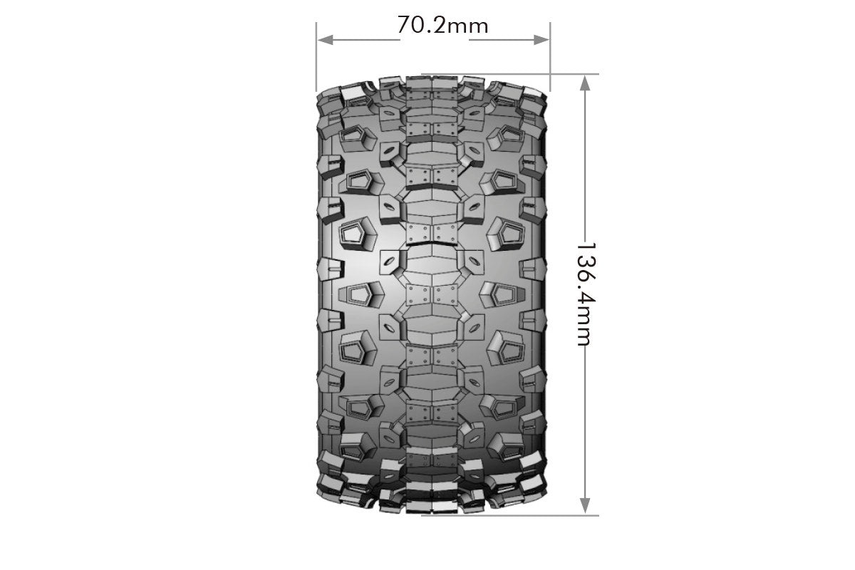1/10 Uphill Monster Truck Tires (17mm)