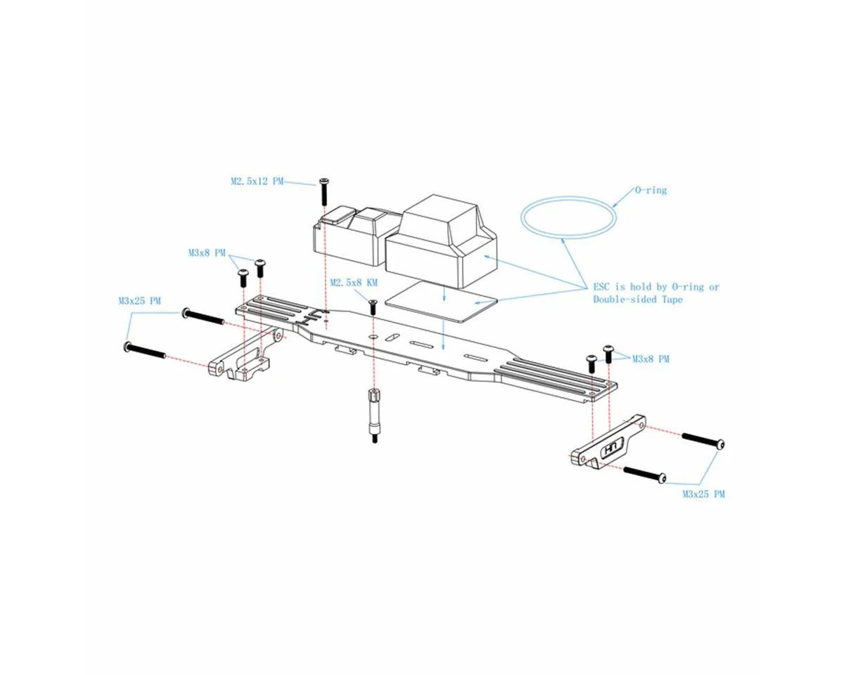 Alum Shock Towers/Chassis Brace Set (Mini Maxx)