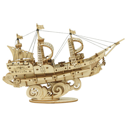 Sailing Ship 3D Wooden Puzzle