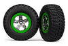 Front BFG Mud-Terrain Tires/SCT Chrome Wheels (Green)
