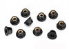 4mm Flanged Serrated Nylon Nuts (Black)