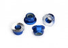 5mm Flanged Serrated Nylon Nuts (Blue)