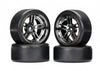 Front/Rear Split-spoke Drift Tires (Black Chrome)