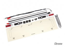LED Tail Lights Set Chrome Trim (Red)