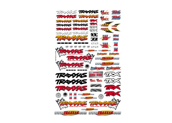 Traxxas Racing Decal Sheet