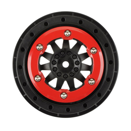 1/10 F-11 SC Wheels (Red/Black)