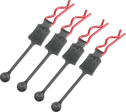 1/8 Body Clips w/Retainers (Red)