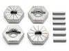 Silver Hex Wheel Hub, 17mm, (Savage X)