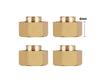 Extended Brass Wheel Hexes +4mm (SCX24)