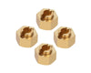 Extended Brass Wheel Hexes +4mm (SCX24)