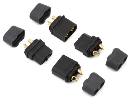 XT60 Connectors w/Covers 2pairs (Black)
