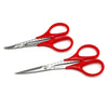 Curved & Straight Lexan Scissors Red