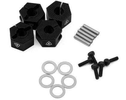 Treal Hobby Aluminum Clamping Wheel Hex Hubs for Traxxas® Mini Maxx/Mini XRT® (Black) (12mm)