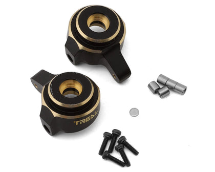 Brass Front Steering Knuckles Black 10g (SCX24)