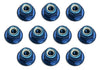 3mm Alum Flanged Locknuts (Blue)
