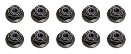 3mm Flanged Locknuts (Black)