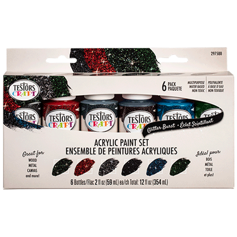 Acrylic Craft Paint Set (Glitter)
