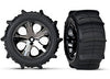Rear Paddle Tires/All-Star Chrome Wheels (Black)