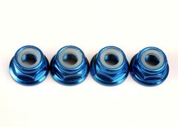 5mm Flanged Nylon Nut (Blue)