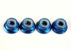 5mm Flanged Nylon Nut (Blue)