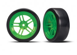 Front Split-Spoke Drift Tires (Green)
