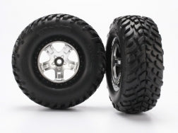 Front SCT Tires/Satin Chrome Wheels (Black)