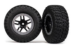 BFG Mud-Terrain Tires/SCT Split-spoke Wheel Black (Satin Chrome)