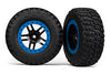 BFG Mud-Terrain Tires/SCT Split-Spoke Black Wheels (Blue)