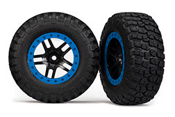 BFG Mud-Terrain Tires/SCT Split-Spoke Blcak Wheels (Blue)