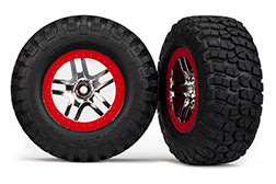 BFG Mud-Terrain Tires/SCT Split-Spoke Chrome Wheels (Red)