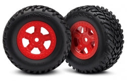 SCT Tires/Wheels (Red)