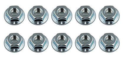 M4 Flanged Serrated Wheel Nuts (Silver)
