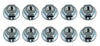 M4 Flanged Serrated Wheel Nuts (Silver)