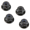 4mm Flange Lock Nuts (Black)