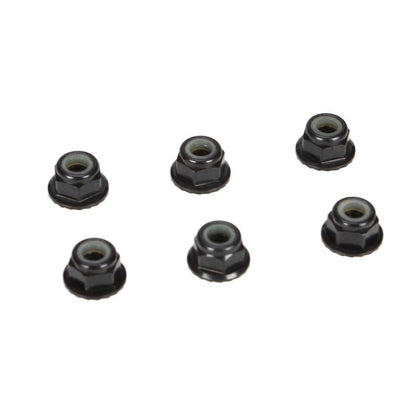 4mm Serrated Lock Nuts (Black)