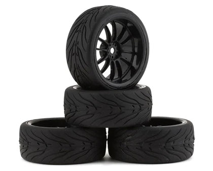 Char RT3 Drift Tires w/Fang Tires (Black)