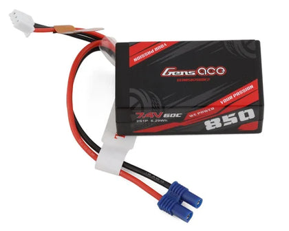 850mAh 2S LiPO 60C (EC2)