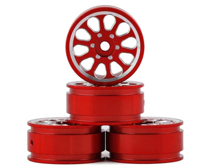 SCX24 Alum Wheel Set (Red)