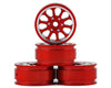 SCX24 Alum Wheel Set (Red)
