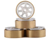 SCX24 Alum/Brass Wheel Set (Silver)